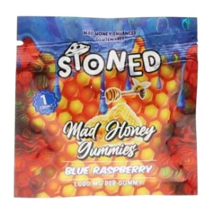 Blue Raspberry Stoned Mad Honey Gummies 1000MG 1ct
