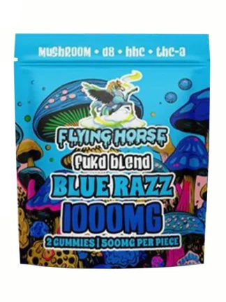 Blue Razz Flying Horse Fukd Blend Gummies 1000MG