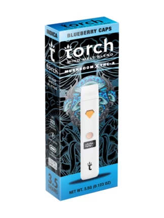 Blueberry Caps Torch Mind Melt Mushroom x THC-A Blend White Series Vape 3.5G