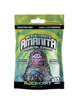 Blueberry Galaxy Treats Amanita Mushroom Gummies 7500 mg