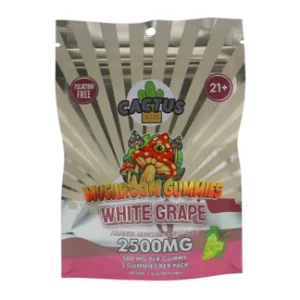White Grape Cactus Labs Amanita Muscara Mushroom Gummies 2500mg