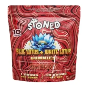 Cherry Stoned Blue Lotus + White Lotus Gummies 10000mg 10ct