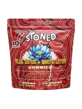 Cherry Stoned Blue Lotus + White Lotus Gummies 10000mg 10ct