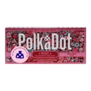 Chocolate Cherry Cordial PolkaDot Magic Mushroom Belgian White Chocolate 200mg Magic Per Piece