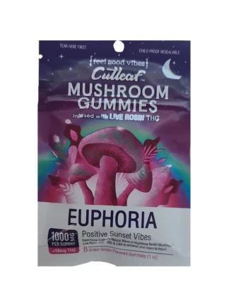 Sunset Grape Gelato Cutleaf Euphoria Mushroom Gummies 1000mg