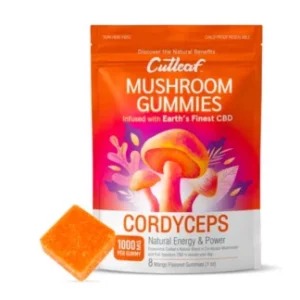 Cordyceps Mango Cutleaf Mushroom CBD Gummies 1000mg