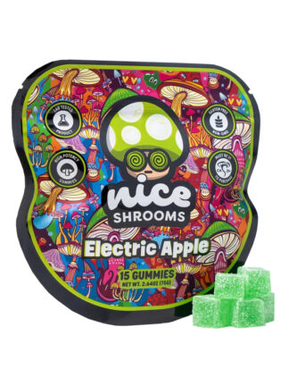 Electric Apple Nice Shrooms Mushroom Gummies 15ct 75g