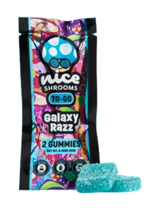 Galaxy Razz Nice Shrooms To-Go Mushroom Gummies 2ct