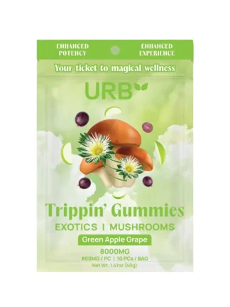 Green Apple Grape URB Trippin’ Mushroom Gummies 8000mg 10ct