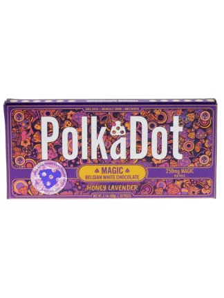 Honey Lavender PolkaDot Magic Mushroom Belgian White Chocolate 250mg