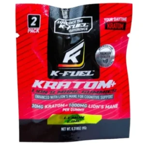 Lemon Lime K-Fuel Kratom Lion’s Mane Mushroom Gummies 2ct
