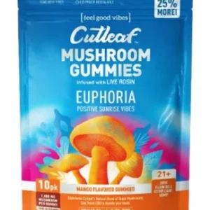 Mango Cutleaf Euphoria Mushroom Gummies 1000mg 10ct