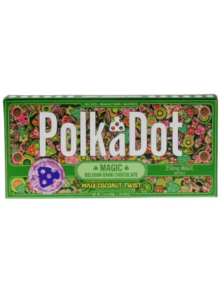 Maui Coconut Twist PolkaDot Magic Mushroom Belgian Dark Chocolate 250mg