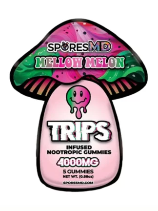 Mellow Melon SporesMD Trips Infused Nootropic Gummies 5Pcs