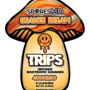Orange Dream SporesMD Trips Infused Nootropic Gummies 5Pcs