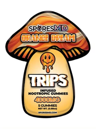 Orange Dream SporesMD Trips Infused Nootropic Gummies 5Pcs