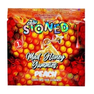Peach Stoned Mad Honey Gummies 1000MG 1ct