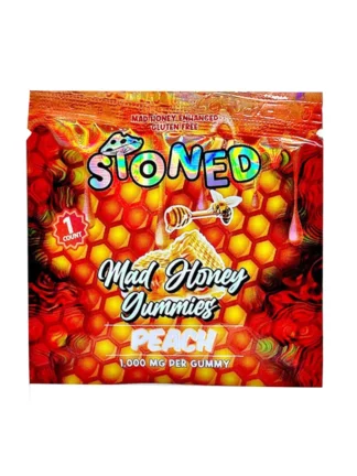 Peach Stoned Mad Honey Gummies 1000MG 1ct