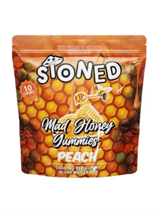 Peach Stoned Mad Honey Gummies 10000MG 10ct