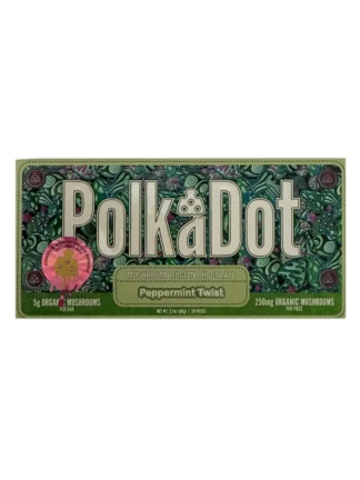 Peppermint Twist PolkaDot Magic Mushroom Belgian Dark Chocolate 250mg Per Piece