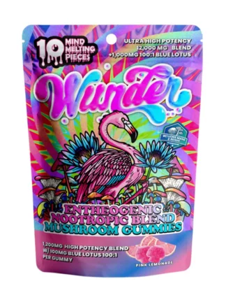 Pink Lemonade Wunder High Potency Entheogenic Nootropic Blend Mushroom Gummies 12G