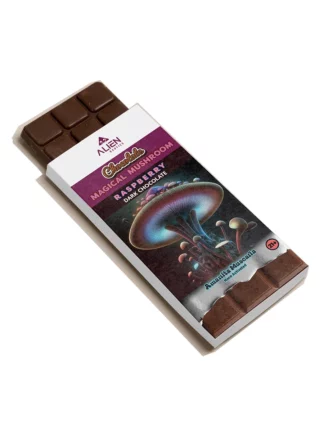 Raspberry Dark Chocolate Alien Exotics Chocolate Magic Mushroom Amanita Muscaria Nano Activated 45G
