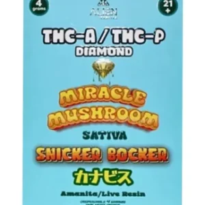 Snicker Bocker Alien Exotics Miracle Mushroom THC-A x THC-P Blend Disposable Vape 4G