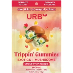 Strawberry Pineapple URB Trippin’ Mushroom Gummies 8000mg 10ct