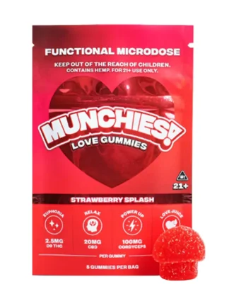 Strawberry Splash Munchies Functional Microdose Love Gummies 5ct