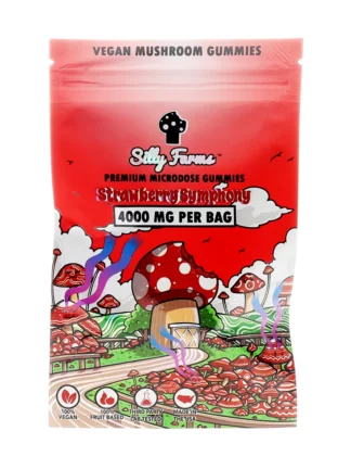 Strawberry Symphony Silly Farms Vegan Mushroom Gummies 4000MG