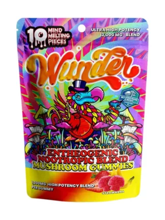 Strawnana Wunder High Potency Entheogenic Nootropic Blend Mushroom Gummies 12G