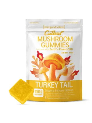 Turkey Tail Cutleaf Mushroom Gummies Zero THC 1000mg