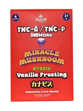 Vanilla Frosting Alien Exotics Miracle Mushroom THC-A x THC-P Blend Disposable Vape 4G