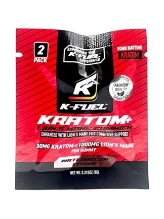 Watermelon Citrus K-Fuel Kratom Lion’s Mane Mushroom Gummies 2ct