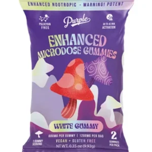 White Gummy Purple Magic Enhanced Microdose Mushroom Gummies 2ct
