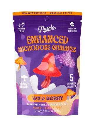 Wild Berry Purple Organics Mushroom Enhanced Microdose Gummies 5ct