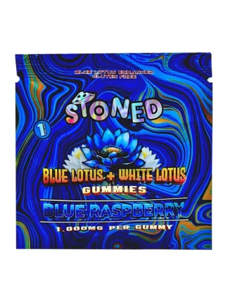 Blue Raspberry Stoned Blue Lotus + White Lotus Gummies 1000mg 1ct